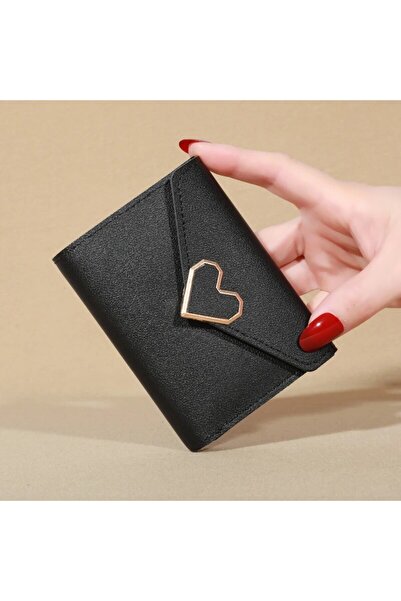 Choice4 black 2023 New Small Wallet Women's Metal Short Fold Personalized Stu...