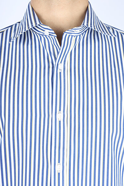 PAUL&SHARK Erkek Regular Fit Çizgi Desenli Uzun Kollu Çok Renkli Gömlek 25413032CF-V92