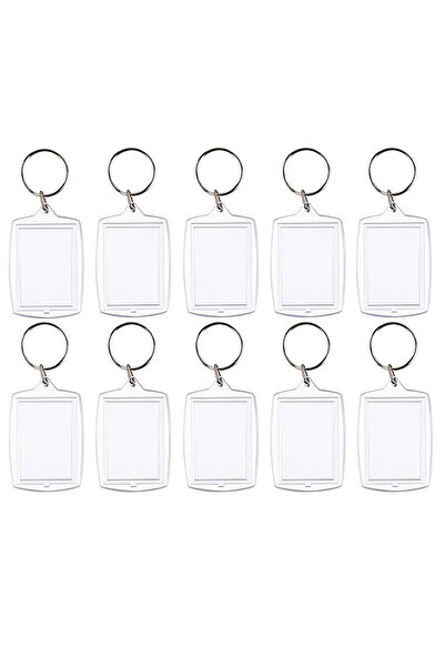 Choice 10 قطع من إطار الصورة الأكريليكي الشفاف مع حلقات مفاتيح فارغة للصور ذا...