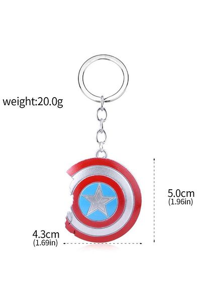 Hot Toys K00016-04 سلسلة مفاتيح درع كابتن أمريكا من سلسلة Marvel الإبداعية، درع دوار متساقط من Avengers K
