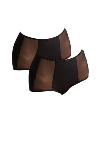 Kom Pantaloni scurți cu talie pe jumătate, 2 microțesături alb și negru