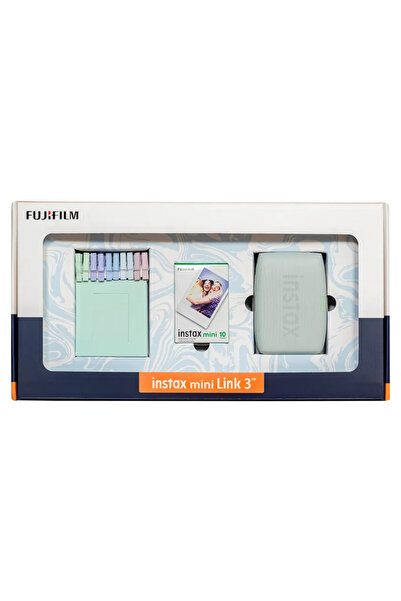 Fujifilm Instax Mini Link 3 Yeşil Akıllı Telefon Yazıcısı Bundle Box