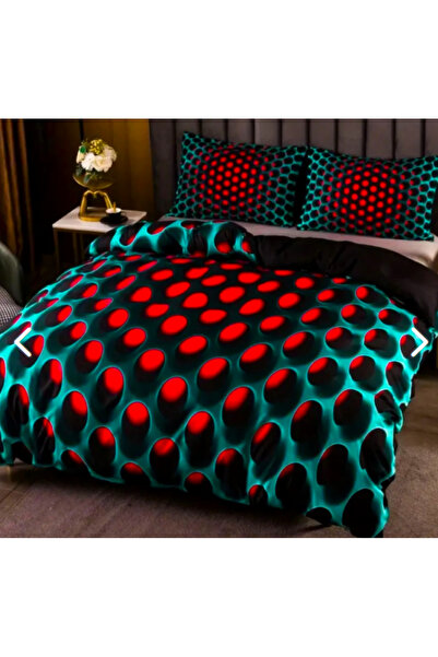 ÖZEL TASARIM ÇİFT KİŞİLİK NEVRESİM TAKIMI 240X260 CM PAMUK SATEN ANTİBAKTERİYEL NEON KIRMIZI