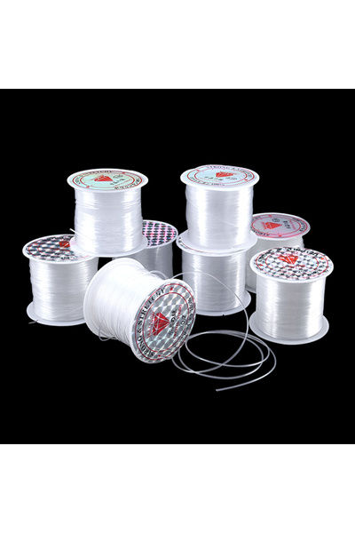 choice2 0.45mm-22meters 100M Plastic Crystal DIY Beading Fishing Line No Elastic Cord Rope For Jewelry Makin