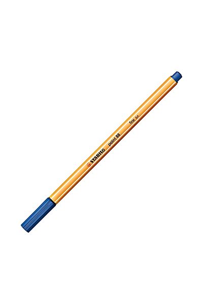 Stabilo Point 88 Fineliner Pen, 0.4 mm Blue Tip, 6-Gen Design with Metal Backing