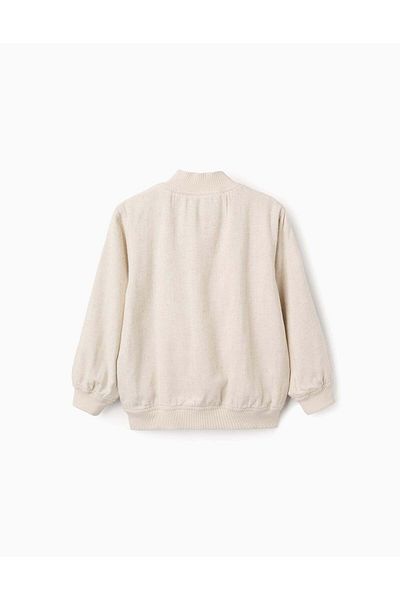 Ziddy Bomber jacket with Linen for Boys, Beige