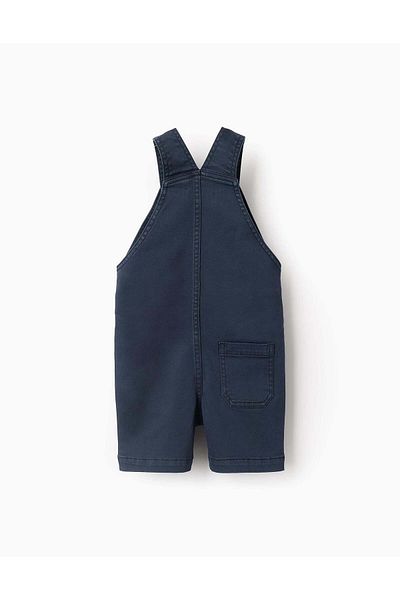Ziddy Twill Dungarees for Baby Boys, Dark Blue