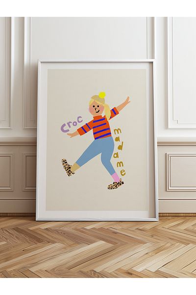 HOMEPACK Single Wooden Framed Painting One Piece Poster Painting Tk/883