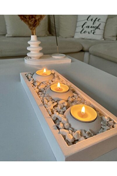 BOLDİ Tabaklı Beton Mumluk