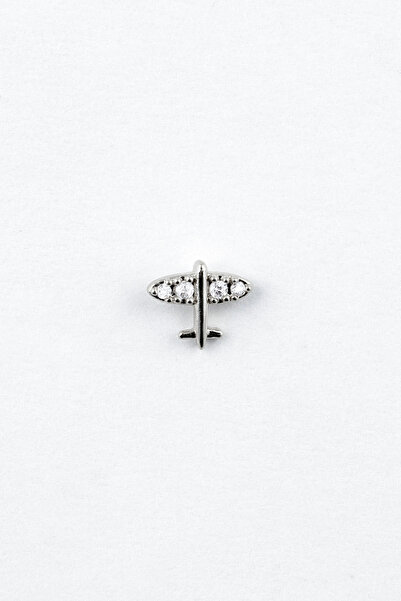 Sortie Aksesuar أقراط من الفولاذ المقاوم للصدأ بحجر الزركون على شكل طائرة مع ...