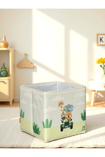 PH Prendi Home Safari 2 Patterned Coverless Multi-Purpose Organizer Toy Storage Box 30X30X30