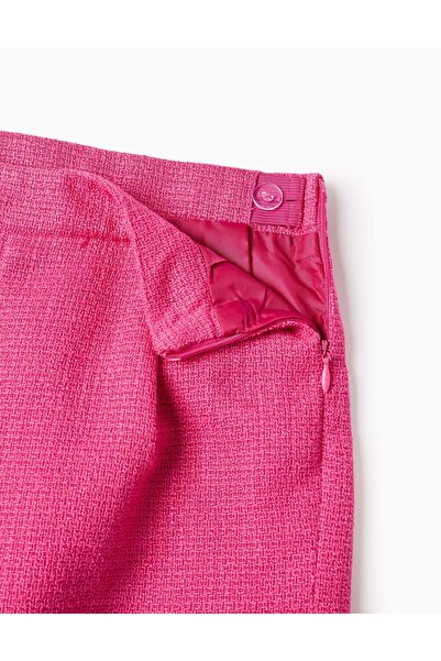 Ziddy Tweed Trousers for Girls 'Wide Leg', Pink