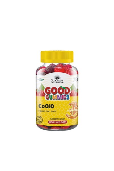Sunshine Nutrition Nutrition Good Gummies Coq10 For Adults - Raspberry Flavor, 45 Gummies