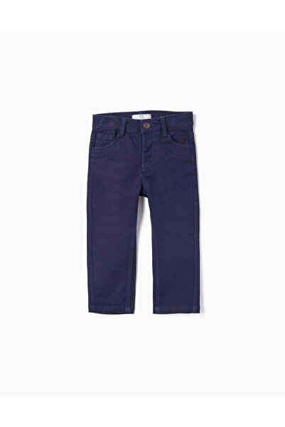 Ziddy بنطلون من القطن المائل للأولاد الصغار، أزرق غامق