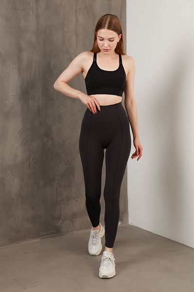 Miss Prova Front Stitching Detailed Recovery Full Length Leggings Missta2392