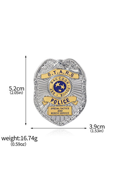 Choice X00572 لعبة Resident Evil Raccoon City قسم شرطة قلادة معدنية بنجوم سلس...