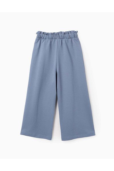 Ziddy Wide Leg Ponte Roma Trousers for Girls, Blue
