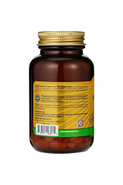 Sunshine Nutrition Nutrition Vitamin B-12 Time Release 1000Mcg - 100 Capsules