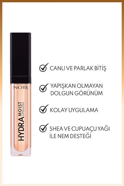 NOTE Hydramoist Lipgloss Moisturizing Lip Gloss - 12 Magic Touch - Shimmering