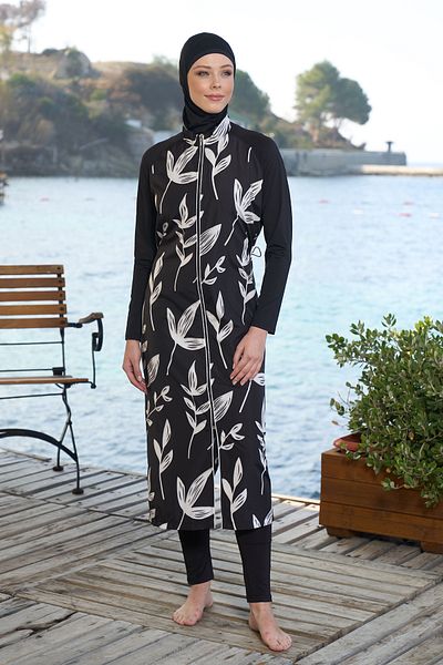 REMSA Μακρύ Ολόσωμο Hijab - Μαύρο 25980
