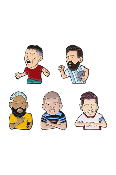 Choice Set 1 Creative Football Enamel Pin Cool Star Professional Athletes Bro...