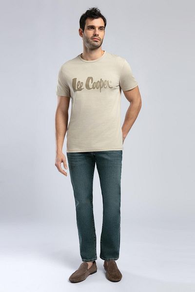 Lee Cooper Londonlogo Ανδρικό T-Shirt με λαιμόκοψη λευκό