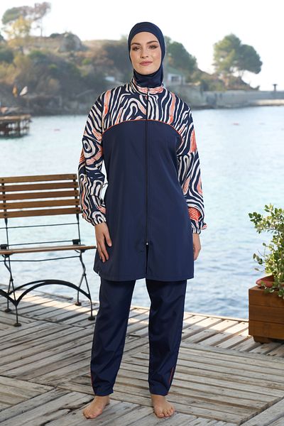 REMSA Μαγιό Navy Blue Fully Covered Hijab 25962