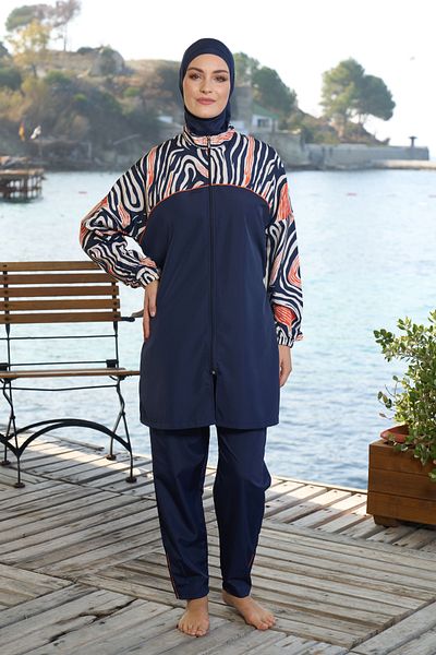 REMSA Μαγιό Navy Blue Fully Covered Hijab 25962
