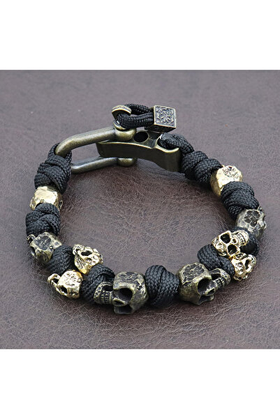 Choice سوار باراكورد بتصميم جمجمة جيش من الطراز A للرجال، سوار باراكورد منسوج...