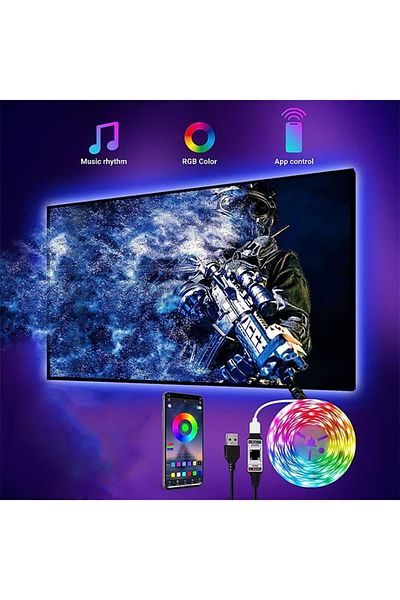 COOYA Wonderful 4M USB Bluetooth LED Strip Light,Smart RGB with Remote APP,Strong Stickiness,Cuttable