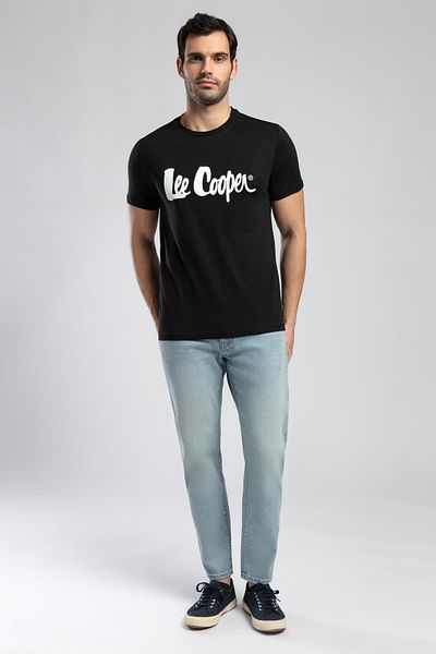 Lee Cooper Londonlogo Ανδρικό T-Shirt με λαιμόκοψη μαύρο