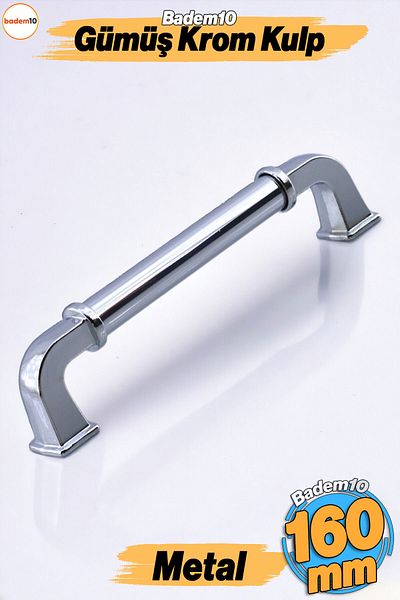 Badem10 Mâner Alfa Metal Argintiu Cromat 160 Mm Mobilier Bucătărie Sertar Dulap Dulap Ușă Mânere Mâner