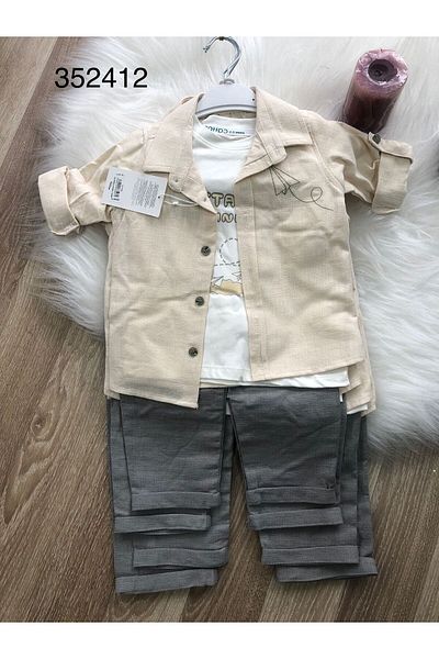 Retro Women Boys Cotton Linen Shirt Pants T-Shirt Stylish Suits
