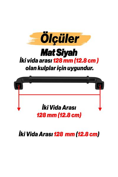 Badem10 Alfa Metal Negru Mat 128 Mm 12,8 Cm Mobilier Bucătărie Sertar Dulap Ușă Dulap Mâner Mâner