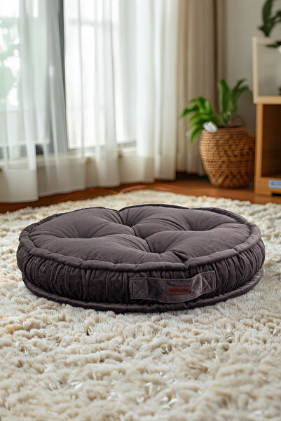 Homedius Asia Çok Amaçlı Yuvarlak Minder - Antrasit