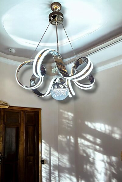 KORKMAZ KLAS KORKMAZ KLAS CAM AYDINLATMA ALVEN GÜMÜŞ TOPLU LED AVİZE