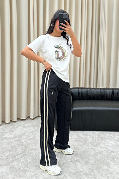 Qaju Φούτερ με φαρδιά ρίγα στο πλάι