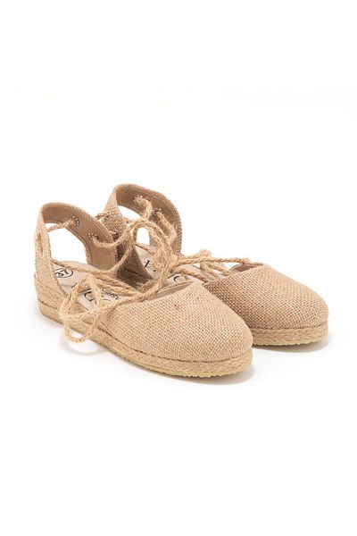 Star Tombis Real Handmade Straw Jute Ankle Tied Drawstring Daily Women's Espadrille Handmade