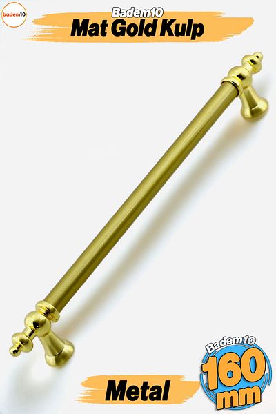 Badem10 Mâner otoman auriu mat 160 mm Mobilier Bucătărie Sertar Dulap Dulap Ușă Mânere Mâner