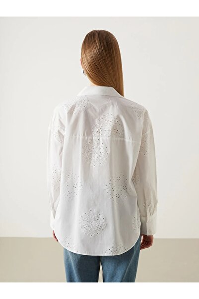 LC Waikiki Prolamovaná oversize dámská košile