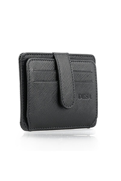 Desa Μαύρο δερμάτινο πορτοφόλι Lerona