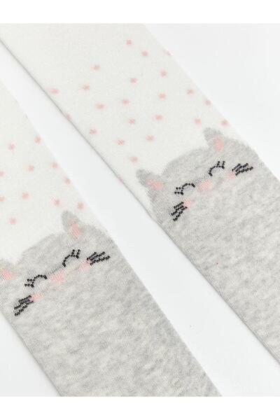 LC Waikiki LCW baby Baskılı Kız Bebek Külotlu Çorap 2'li (W4)