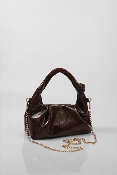 DENSİLA Kadın Kahverengi Mini Zincirli El Ve Omuz Çantası