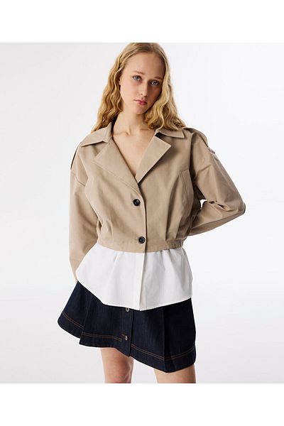 Twist POPLIN MIX TRENCH COAT