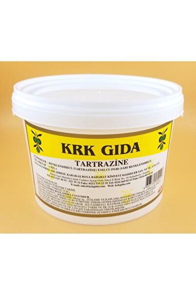 Krk Gıda Renklendirici Sarı (TARTARAZİN)(E102) (SARI GIDA BOYASI) 1kg