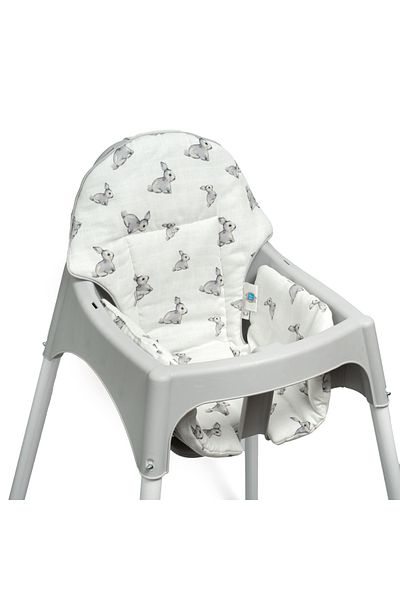 DEUX LAPINS 100% Cotton High Chair Cushion - Iconique Lapin