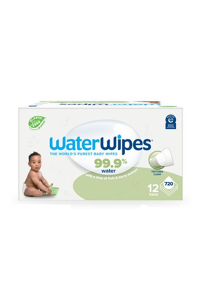 WaterWipes مناديل مبللة للأطفال 60 قطعة × 12 قطعة (720 ورقة) - للأطفال الصغار