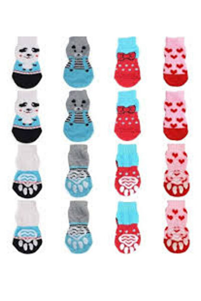 Pet Pretty Cat and Dog Paw Socks S-M-L-Xl