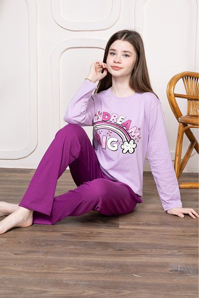 Pyjama Familya Set de pijamale subțiri cu mânecă lungă pentru fete