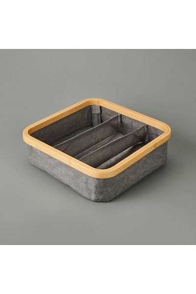 AROW 3-Section Foldable Basket - Gray - 30X30 cm